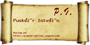 Puskár István névjegykártya